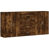 vidaXL Sideboards 3 Stk. Räuchereiche 60x31x84 cm Holzwerkstoff