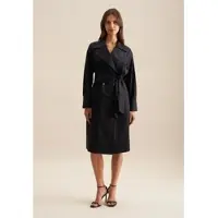 Seidensticker Sommerkleid "Schwarze Rose", Damen, Gr. M (38), Normalgrößen, schwarz, 100% Baumwolle, unifarben, oversize, V-Ausschnitt, Kleider Sommerkleid, V-Neck Uni