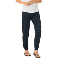 Trigema Schlafanzug "Schlafanzughose Bündchen", Damen, Gr. XS, blau (navy), Single Jersey, 100% Baumwolle, Homewear-Sets Schlafanzug