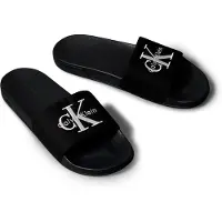 Calvin Klein Jeans "ESS SLIDE CV" Badeschuh, Flat, Poolslides mit Logoschriftzug