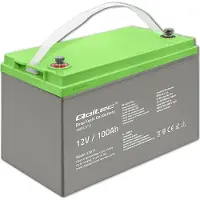 Qoltec 53077 Batterie de gel de deep cycle | 12v | 100 ah | 30,5 kg