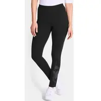 Goldner 2-in-1-Hose "Kurzgröße Bequeme Baumwoll-Leggings, 2-Stück", Damen, Gr. 25, K-Gr, schwarz, Obermaterial: 95% Baumwolle CO. 5% Elasthan EL., Hosen 2-in-1-Hose, Glitzermotiv