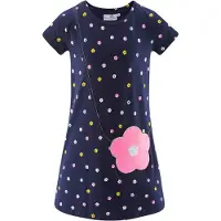 Happy girls Sommerkleid "Mädchenkleid", Mädchen, Gr. 116, EURO-Größen, blau (navy), Stoff, 100% Baumwolle, normal, Kleider Sommerkleid