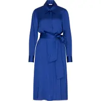 Seidensticker Sommerkleid , Damen, Gr. S (36), Normalgrößen, blau, 75% Acetat, 25% Polyester, unifarben, regular fit, Kleider Sommerkleid, 1/1 Kragen Uni