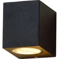 Shada LED's light LED Außenleuchte Lichtaustritt unten, eckig, GU10 Sockel, schwarz matt - 81 68 x 91 mm
