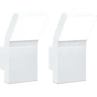 vidaXL LED-Außenwandleuchten 2 Stk. Weiß Aluminiumdruckguss
