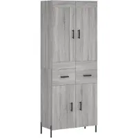 vidaXL Highboard Grau Sonoma 69,5x34x180 cm Holzwerkstoff