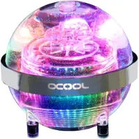 Alphacool 15362, Pumpe und Reservoir, Acetal, Messing, Nylon, Chrom, Transparent, 128 mm, 117,5 mm, 128 mm