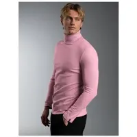 Trigema Rollkragenshirt "Rollkragenshirt", Herren, Gr. XL, rosa (lilie), Feinstrick, 95% Baumwolle, 5% Elasthan, Basic, normal, ohne Ausschnitt, Shirts Rollkragenshirt