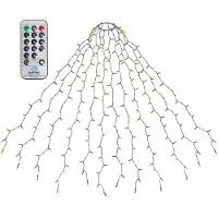 Salcar LED Lichterkette Weihnachtsbaum 10 x 2 mWeihnachtsbeleuchtung 9 Beleuchtungsmodi mit Ring und Fernbedienung