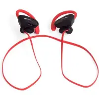 PRIXTON AB100 Kabellose Sport-Kopfhörer mit Bluetooth, ergonomisches Design, Rot