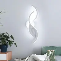 Toolight Wandleuchte Wellenform 15W 6500K Weiß 41cm Flur