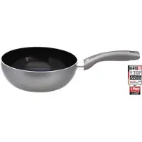 Elo Wok "Wok-/Pastapfanne 20cm Ducato", silber (silberfarben, schwarz), H:7cm Ø:20cm, Pfannen, Wok, Induktion