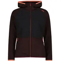 CMP Woman Jacket FIX Hood carbone mel-black berry (70UZ) 44