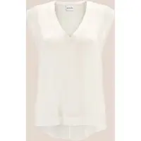 MADELEINE Blusentop "Blusentop Langes Blusentop im Layer-Look", Damen, Gr. 34, weiß, Obermaterial: 100% Polyester PES., Modern, normal, V-Ausschnitt, Blusen Blusentop