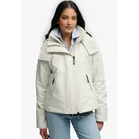 Superdry Outdoorjacke "HOODED ARCTIC WINDCHEATER", Damen, Gr. L, beige (rainy day grau), Web, Obermaterial: 100% Polyester, unifarben, regular fit normal, Jacken Outdoorjacke, Kunstfaser, regular fit