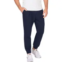 Trigema Jerseyhose "Jogginghose mit aufgesetzten Taschen", Herren, Gr. M, Normalgrößen, blau (navy), Sweatware, 55% Polyester, 45% Baumwolle, Hosen Jerseyhose