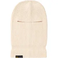 Alpha industries Sturmhaube "Label Balaclava", Gr. onesize, weiß (jet stream weiß), Shell: 47% Viscose. 30% Nylon. 23% Polyester, Mützen Sturmhaube