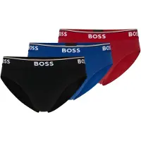 BOSS Slip "Brief 3P Power", Herren, Gr. XL, 3 Stk., bunt (open miscellaneous 962), Jersey, Obermaterial: 95% Baumwolle, 5% Elasthan, eng, Unterhosen Slip, Elastikbund mit Logo