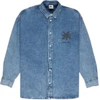 Quiksilver Langarmshirt "Rahmat", Damen, Gr. M, blau (medium blau), Obermaterial: 80% Baumwolle, 20% Baumwolle., Shirts Langarmshirt