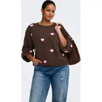 ONLY Carmakoma "CARRICA LS DETAIL O-NECK KNT" Materialmix, normal geschnitten