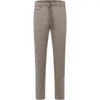 Bugatti Chinohose , Herren, Gr. 32, Länge 34, beige (40, beige), 88% Polyester, 8% Viskose, 4% Elasthan, unifarben, slim fit, Hosen Chinohose, mit Kordelzug