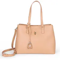 U.S. POLO ASSN. Schultertasche Umhängetasche Jones Double Handle Bag Camel hellbraun