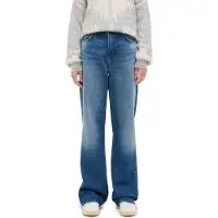 Mustang Weite Jeans "Damen Style Madison Wide", Damen, Gr. 28, Länge 30, blau (582 mittelbalu), Denim/Jeans, 73% Baumwolle, 26% Lyocell, 1% Elasthan, unifarben, weit, Jeans Weite Jeans