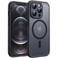 Techsuit – PureFrost MagSafe-Hülle für iPhone 12 Pro – mattes Schwarz