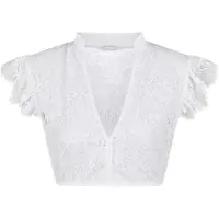Nina von c. Dirndl-Bluse Flügelärmel in weiss | Gr.: 42