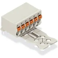 Wago 2091-1355 1-Leiter-THT-Federleiste, abgewinkelt,Drücker,Push-in CAGE CLAMP,lichtgrau 20911355 - 50 Stück