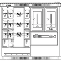 Hager ZAW102BF9 Wandler- und Messschrank, universN, bis 250 A, TN-C Netz, 1005 x 1110 x 315 mm