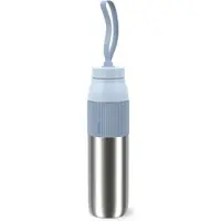 EMSA Isolierflasche "beYou Twist", blau, H:29,5cm, Edelstahl, Polypropylen (PP), Silikon, Trinkflaschen, Isolierflasche, mit integriertem Sieb und Trageband, 100% dicht, spülmaschinengeeignet