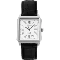 Casio COLLECTION & VINTAGE Armbanduhr COLLECTION TANK - LEATHER, WHITE MTP-B190L-7BVER