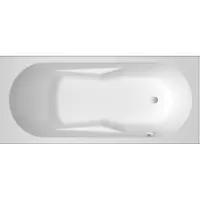 Riho Lazy Rechteck-Badewanne, Version rechts, Einbau, 1-Sitzer, schmaler Rand, weiß glänzend, B082001005