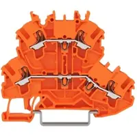 Wago 2200-2206 Doppelstockklemme,mit Drücker,Durchgangs-/Durchgangsklemme,orange 22002206 - 50 Stück