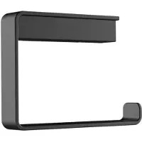 Emco loft Toilettenpapierhalter, ohne Deckel, 050000502, Farbe: Schwarzchrom gebürstet