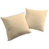 Wirth Dekokissen Gr. 2, grau (taupe, unifarben), B:50cm L:50cm, Kunstfaser, Dekokissen_Sitzkissen_Kissenhüllen, Dekokissen, Kissenhülle ohne Füllung, 2 Stück
