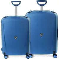 Markenlos Kofferset in Avio Blau (Groß und Mittel)