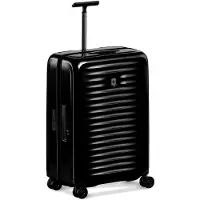 Markenlos Airox Medium Hardside Case, Reisekoffer, Trolley, Leicht, Damen/Herren, 46 x 29 x 69 cm, 74 l, Schwarz
