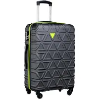 Markenlos Hartschalenkoffer California Trolley Leichtgewicht mit 4 Rollen M-L-XL (Grau, L)