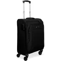 Markenlos Kabinen-Koffer für Damen und Herren | Kleiner Cabin-Trolley 40 x 20 x 55 cm aus hochwertigem, felxiblem Polyester Material | Doppelrolle & Teleskopgriff| Melbourne 3.0 Serie