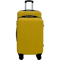 Markenlos Hartschalenkoffer Set mit 2 Trolleys in Gelb