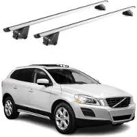 Aurilis Dachträger Grundtäger für Volvo XC60 2008-2025 100kg Aluminium Silber 2tlg ABE