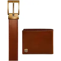Markenlos Herren Hayes Braune Leder Geschenk-Set Geldbörse,