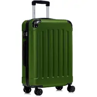 Markenlos Hartschalen-Reisekoffer mit TSA-Schloss und YKK-Reißverschluss (Olive, L)