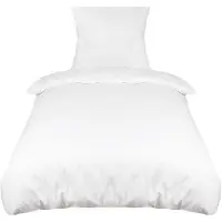 Benza Ibenzoa Baumwollsatin-Bettwäsche 140×200 + 80×80 cm, 100% Baumwolle, 145 g/m², Satin-Glanz, 3 mm Streifen, Hotelverschluss