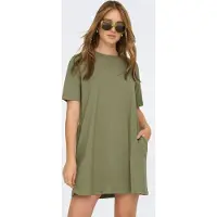 ONLY "ONLMARA S/S POCKET DRESS JRS NOOS" Baumwolle, oversize, Rundhals