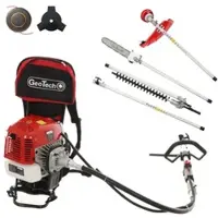 Geotech GT-2 58 BP - Multifunktions- Motorsense mit 2- Takt Benzinmotor - Astschere, Heckenschere und Freischneider - 58 ccm