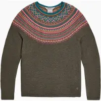 Royal Robbins Westlands Fairisle Crew tawny htr manzanita pt (833) S